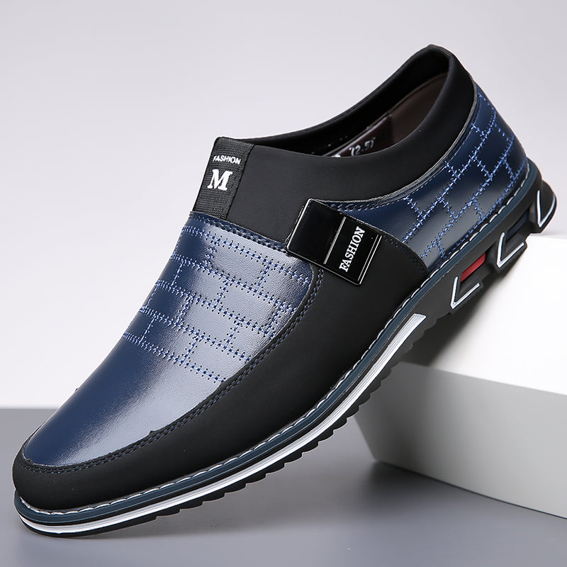 men's large size casual leather shoes